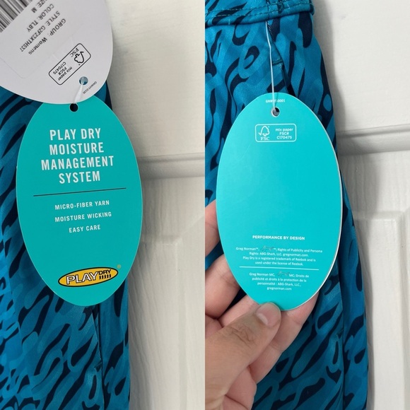 NWT Greg Norman Play Dry Blue Animal Print Golf Athletic Skort M - Picture 6 of 11